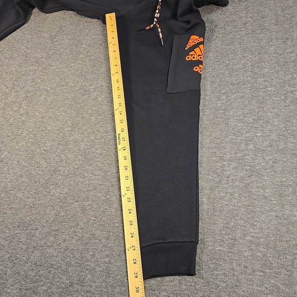 Adidas Essentials Brand Love Fleece Joggers Mens Small Black Lined Athletic EUC - Picture 5 of 7